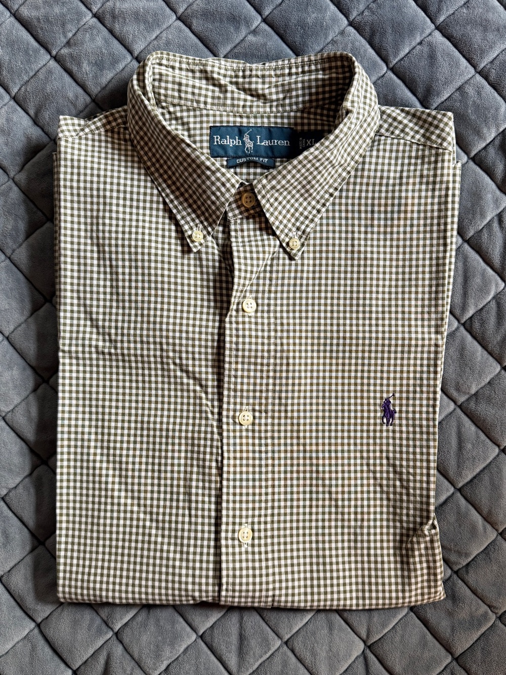 Ralph Lauren Green Gingham Button-Down